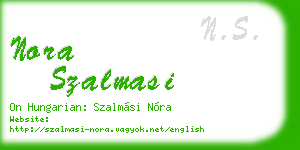 nora szalmasi business card